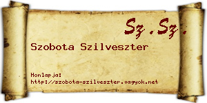 Szobota Szilveszter névjegykártya