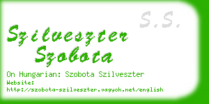 szilveszter szobota business card